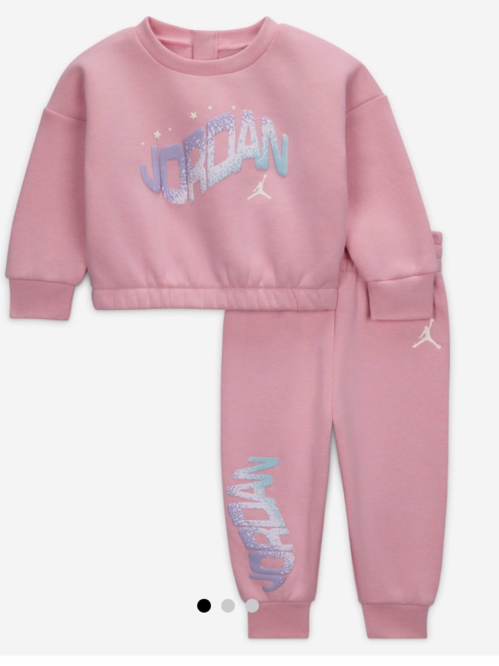 Jordan Jumpman Club Pink Bubble Fleece 2T Toddler Girl Sweatshirt & Joggers Set - Picture 10 of 12
